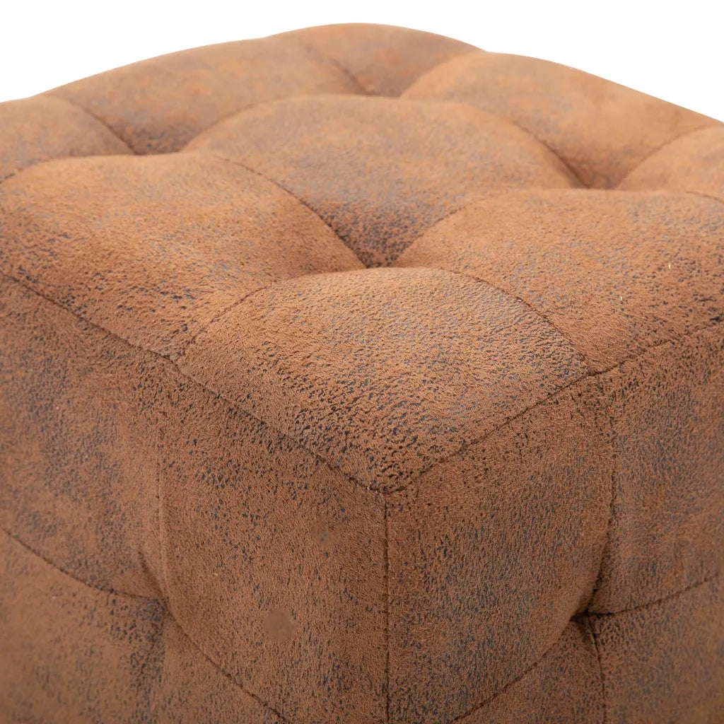 Comodini 2 pz Marrone 30x30x30 cm in Similpelle Scamosciata 249014