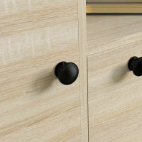 Set da Ingresso con Attaccapanni a Muro 4 Ganci, Scarpiera per 9 Scarpe, Armadietto e Specchio