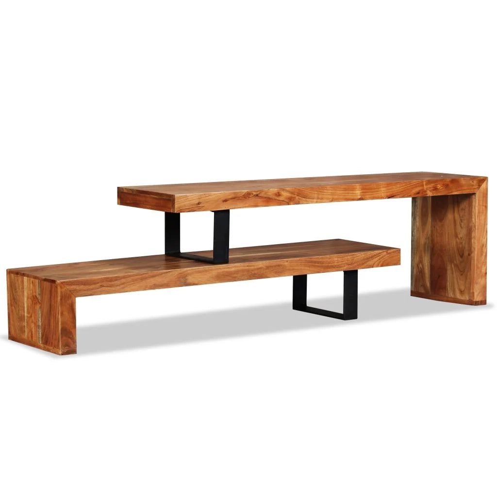 Pratico mobile porta TV/credenza di design in legno massello di acacia 2502036