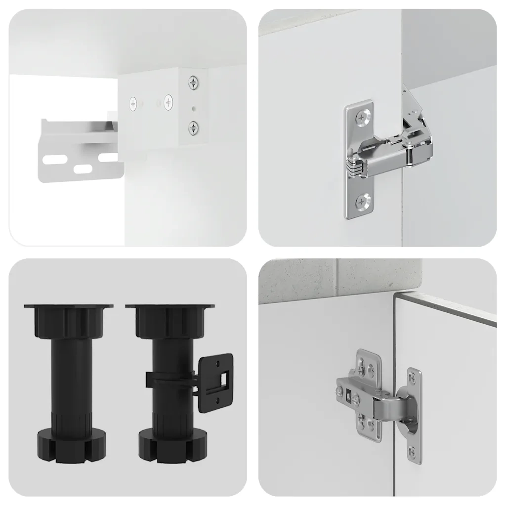 Set Mobili da Cucina 8 pz Kalmar Grigio Cemento in Truciolato 3314815