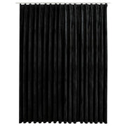 Tenda Oscurante con Ganci Nera in Velluto 290x245 cm