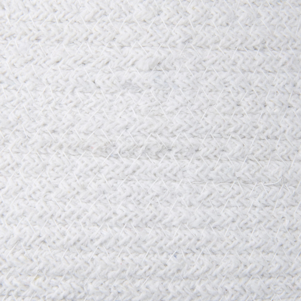 Set di 2 cesti portaoggetti in cotone bianco 20 x 30 cm Portabiancheria Contenitori intrecciati a mano