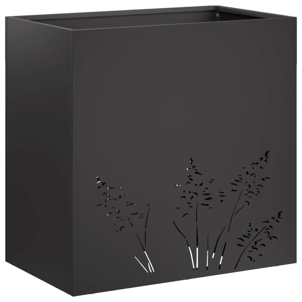 Vaso da giardino 2 pz Nero 50 x 30 x 49 cm 8005807