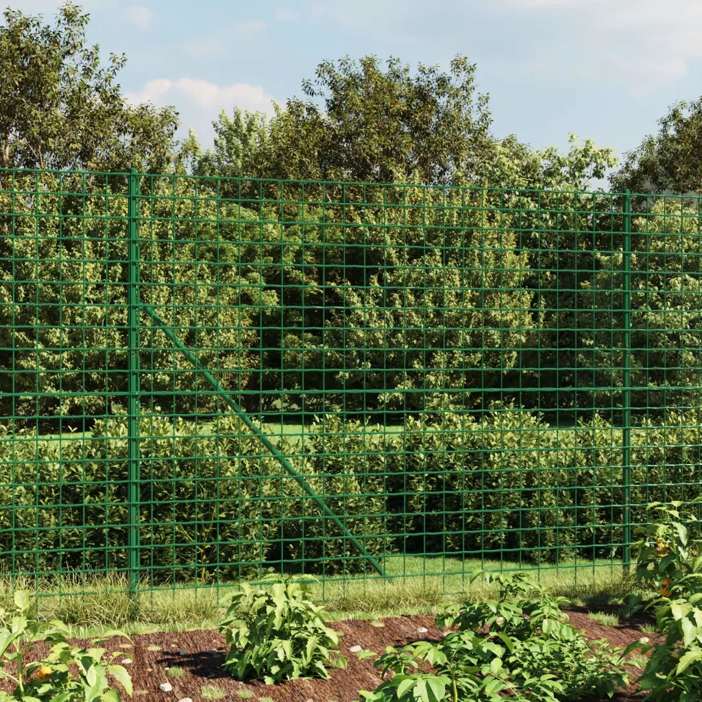 Recinzione Metallica con Picchetti Ancoraggio Verde 1,8x25 m 154141