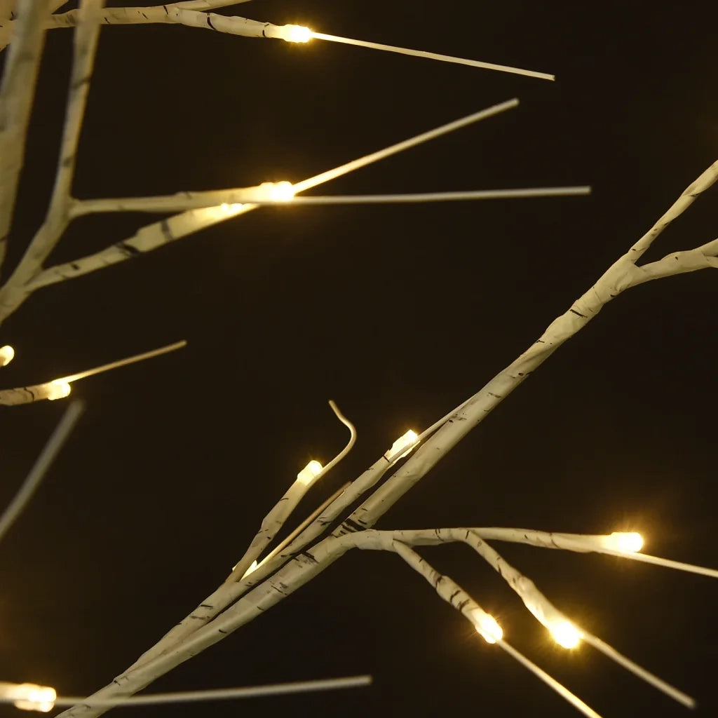 Albero Natale 200 LED 2,2 m Salice Bianco Caldo Interno Esterno 328684