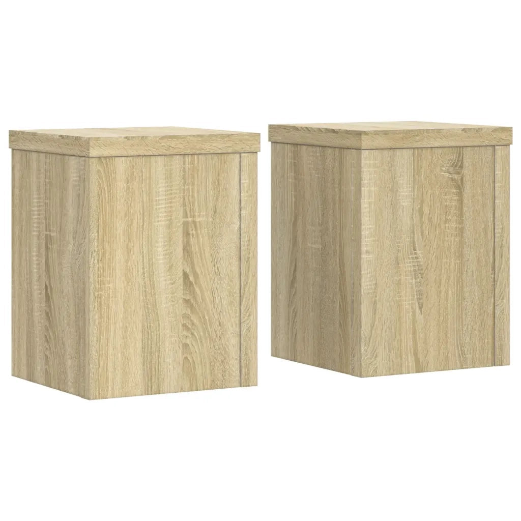 vidaXL Supporti per Piante 2 pz Rovere 15x15x20 cm in Multistrato