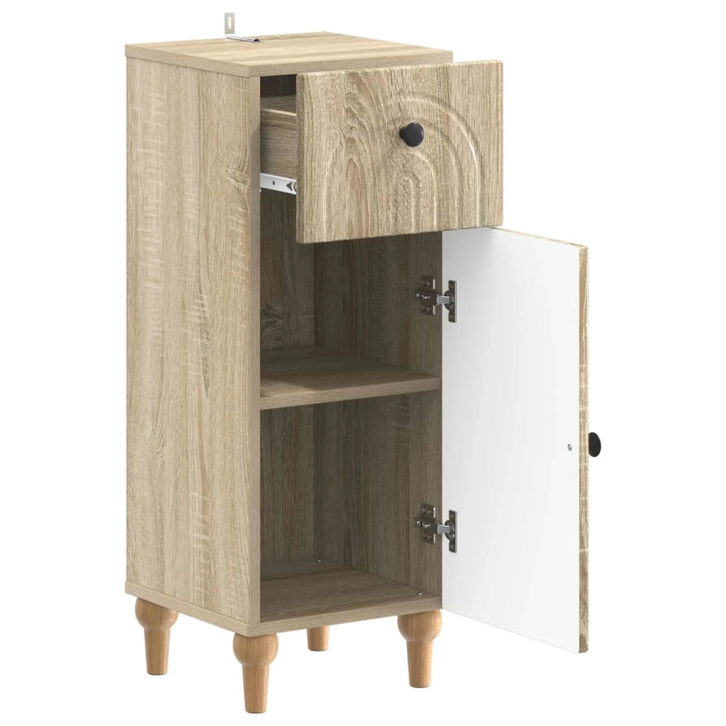 Mobiletto da Bagno ALKMAAR Rovere Sonoma 30 x 31 x 80 cm 896167