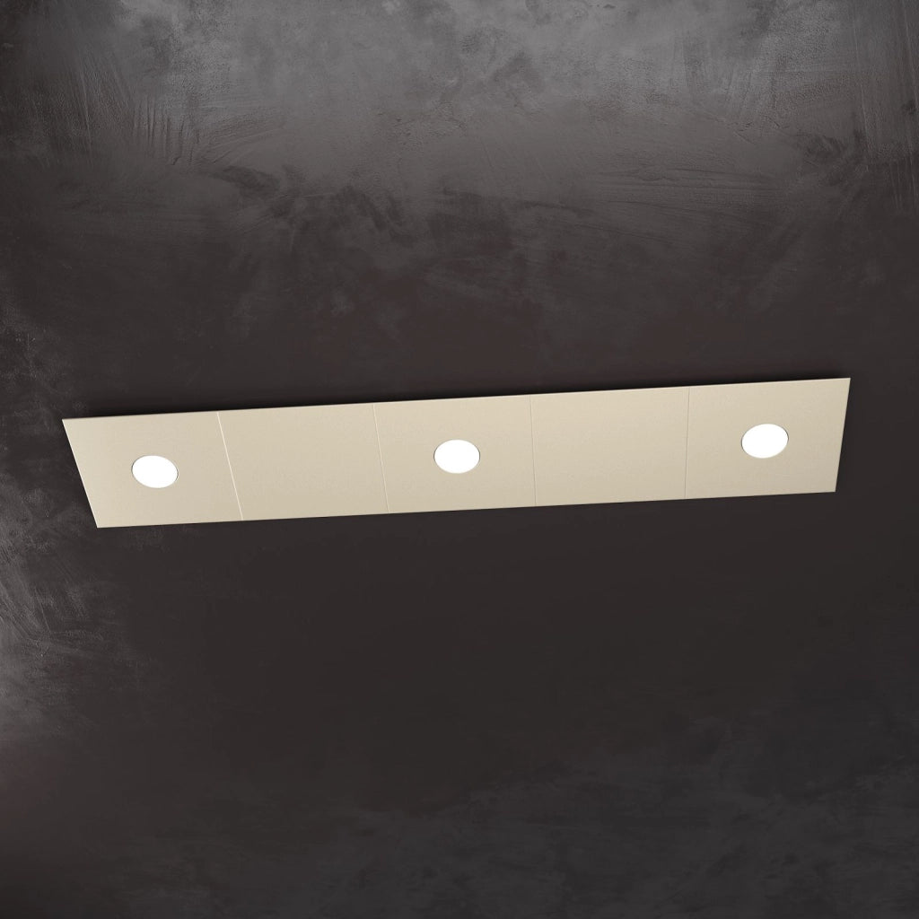ECCENTRIC APPLIQUE-PLAFONIERA 3 LUCI + 2 DECORATIVO SABBIA 1156-3L2D-SA