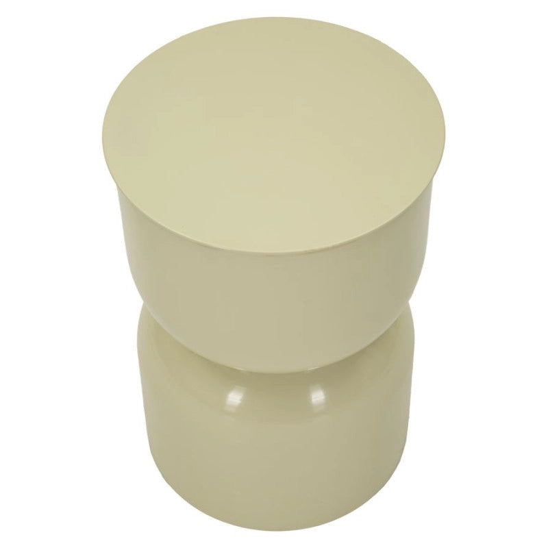 Tavolinetto In Metallo Oyi Crema cm ø 31x46
