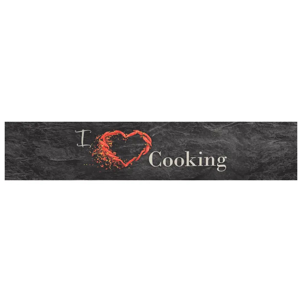 Tappeto da Cucina Lavabile-Tappetino da Cucina Nero Cucinare 60x300 cm Velluto