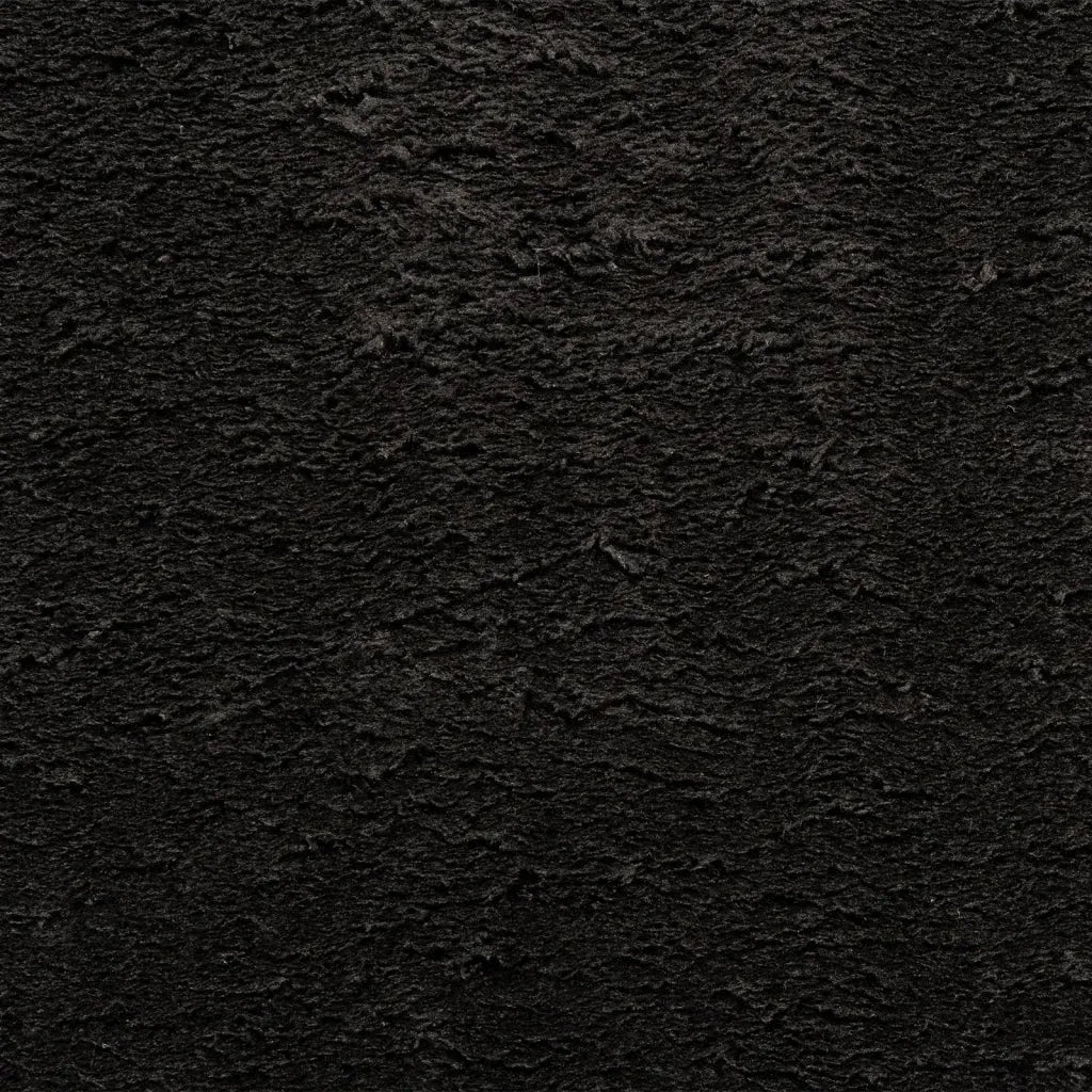 Tappeto a Pelo Corto HUARTE Morbido e Lavabile Nero 120x120cm 375113
