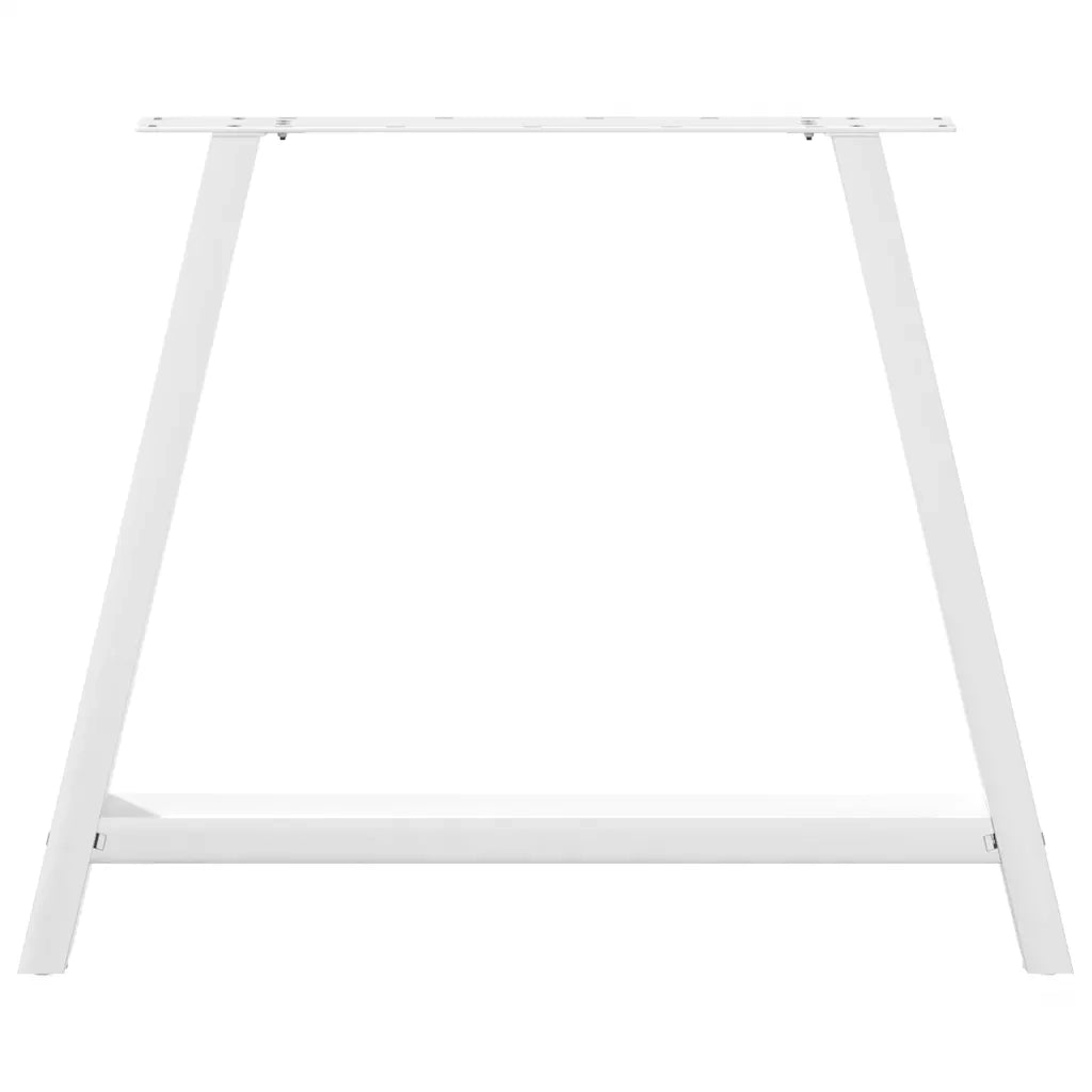 Gambe per tavolo da pranzo a forma di A 2 pz bianche 100x(72-73) cm in acciaio 4012865