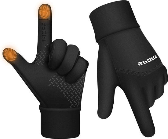 Manopole invernali per donna uomo, clima freddo, manopole per bicicletta, tocco schermo, dita, manopole acqua resistenti, termiche.