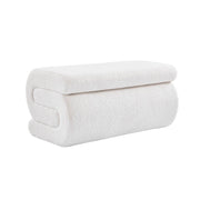 Panca in bouclé 1-2 posti, crema