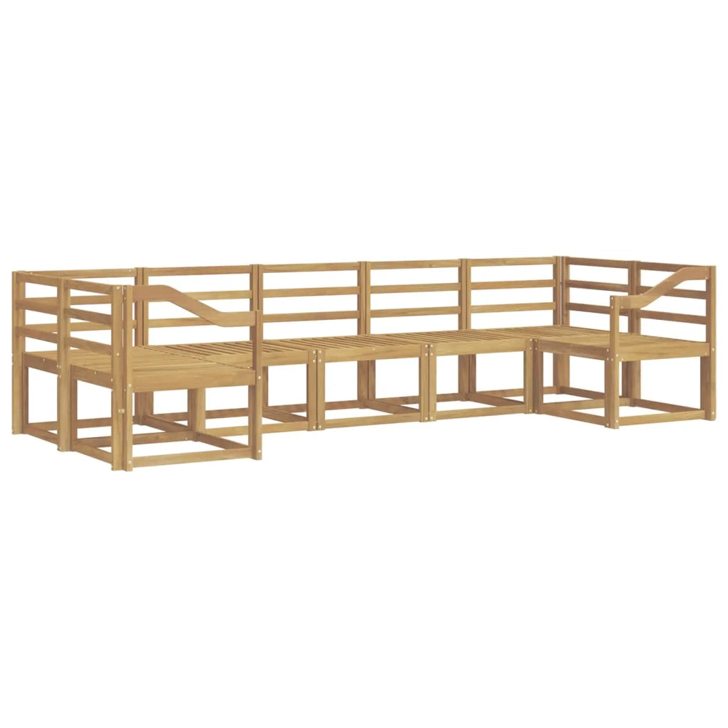 Set di divani da esterno 7 pcs Bianco Legno di Acacia Massello 3388168