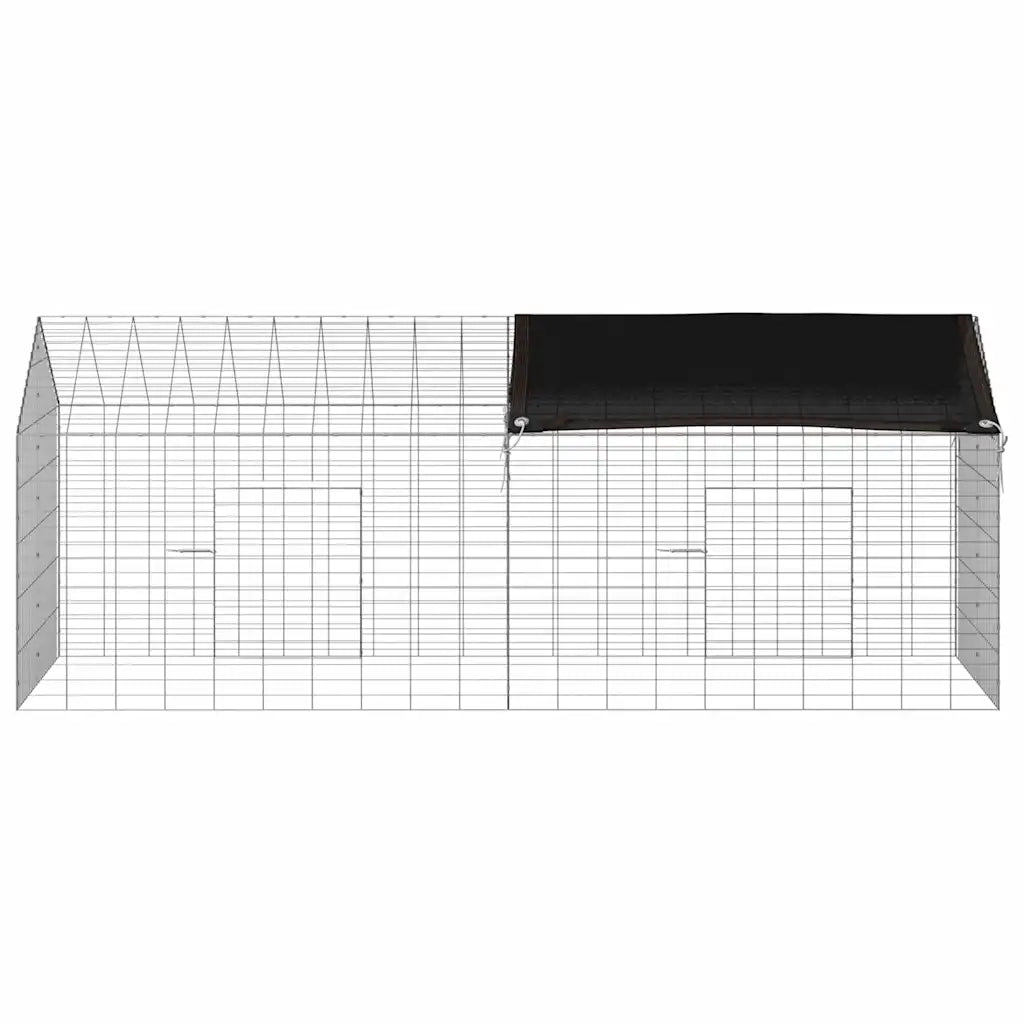 Gabbia per Conigli Argento 200 x 78 x 78 cm Acciaio zincato 42019237
