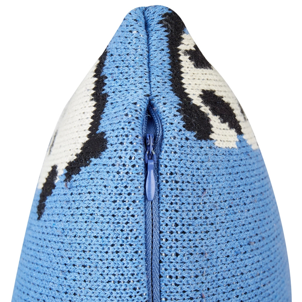 Set di 2 cuscini decorativi per bambini con motivo a panda in cotone blu 45 x 45 cm accessori per la cameretta