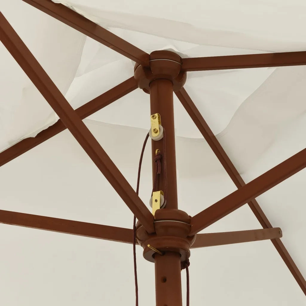 Ombrello | Parasolne da Giardino con Palo in Legno Sabbia 198x198x231 cm