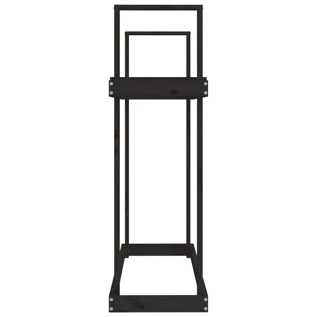 Portalegna portalegna organizer portaoggetti 110 x 35 x 108,5 cm legno di pino pino nero 02_0045121