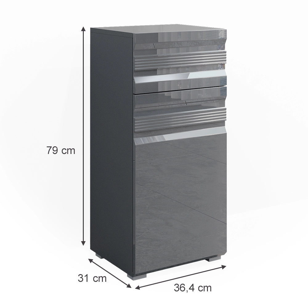 Vicco Mobiletto bagno Antracite 36.4 x 79 cm