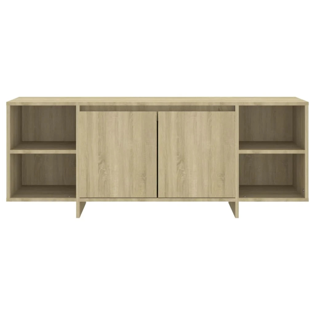 Mobile TV multimediale mensola TV credenza TV sala da pranzo soggiorno camera da letto rovere Sonoma 130 x 35 x 50 cm legno ingegnerizzato beige 02_0027474