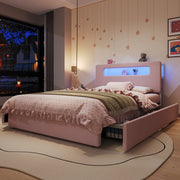 letto imbottito velluto rosa 140 x 200 cm