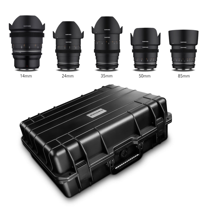 MF 14mm/24mm/35mm/50mm/85mm MK2 Custodia per obiettivi video VDSLR per MFT
