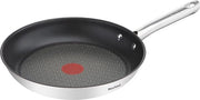 Padella Induttiva in Acciaio Inossidabile 32 Cm con Superficie Antiscivolo e Indicatore di Temperatura