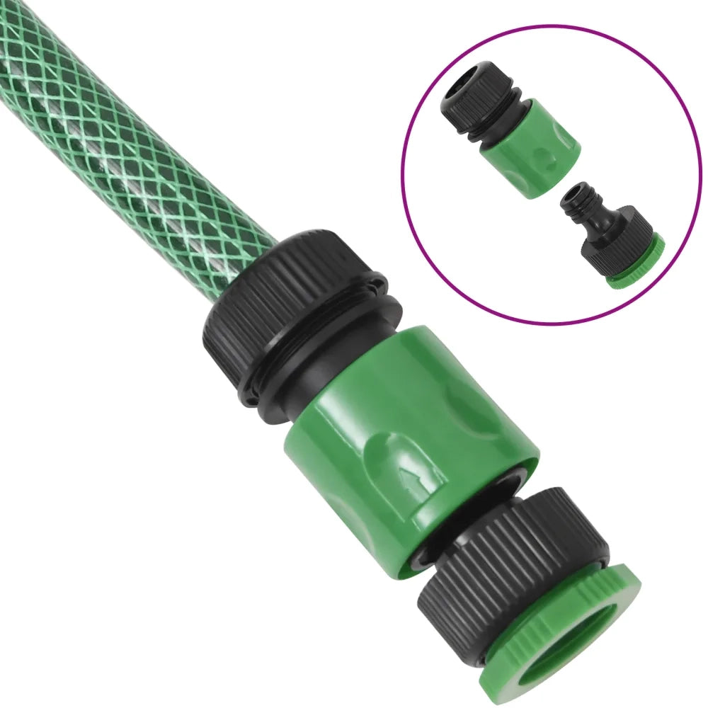 Set Tubo da Giardino con Raccordi Verde 0,75" 30 m in PVC CFW5073720