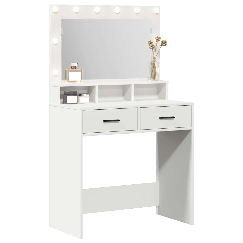Toeletta | Tavolo da Trucco Bianco 79 x 41 x 135 cm Legno multistrato