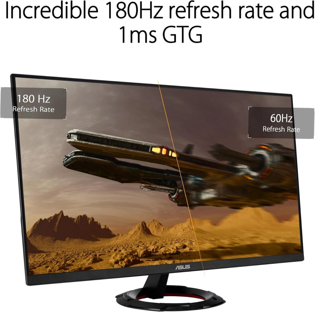 TUF Gaming VG279Q3R Monitor 27", Full HD IPS (1920x1080), 1 ms (GTG), 180Hz, Tecnologia Extreme Low Motion Blur, FreeSync, 100% sRGB, Nero