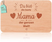 Tavolo da colazione regalo per mamma | Tavolo per snack con incisione "Sei la migliore mamma del mondo" | Regalo di legno di betulla per la mamma | Idea regalo ideale per la mamma, compleanni, Natale