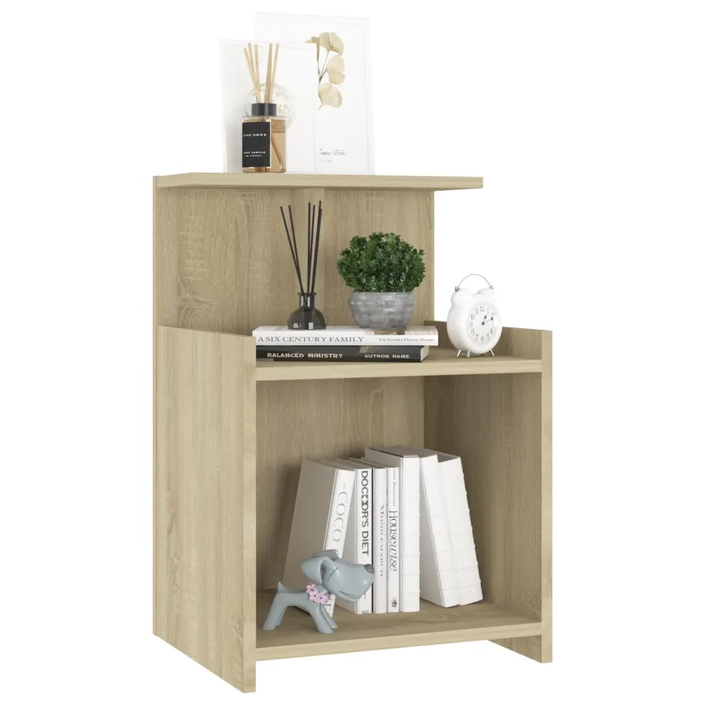 Comodini 2pz Rovere Sonoma 40x35x60 cm in Legno Multistrato 806182