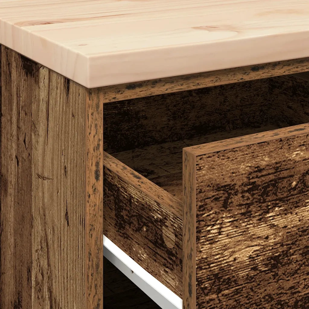 Armadietto da Garage in Legno Vecchio 40x51x85 cm CFW8249251