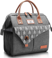 Casaco Isolante per Picnic e Lavoro 10L Borsa Picnic per Donne Borsa Geïsoleerde per Lavoro e Picnic (Grijs-01)