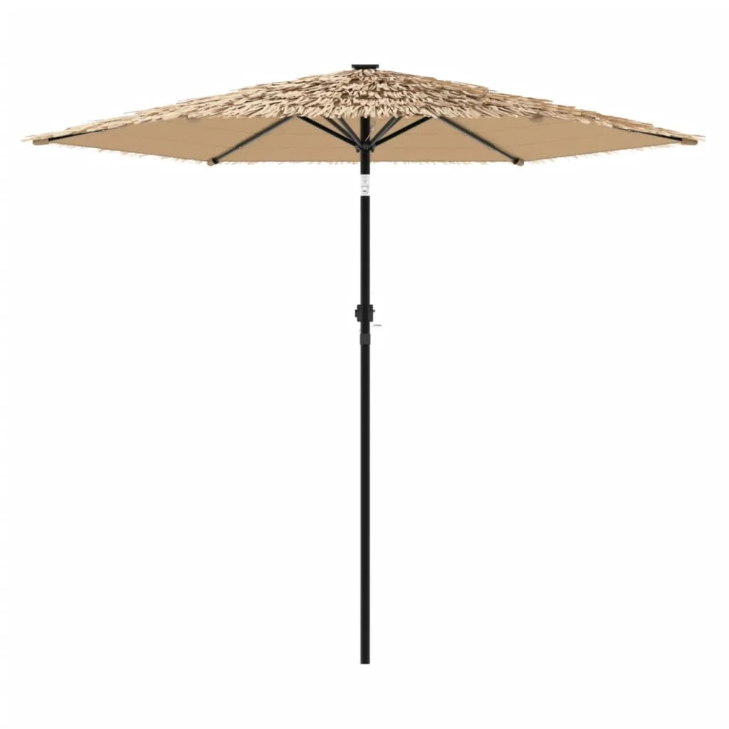 Ombrellone da giardino inclinabile con illuminazione a LED 268 x 268 x 226 cm atmosfera accogliente design moderno poliestere marrone 02_0056414