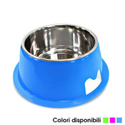 Trade Shop - Ciotola Per Cani E Gatti In Metallo Componibile 19 X 8 Cm Vari Colori -
