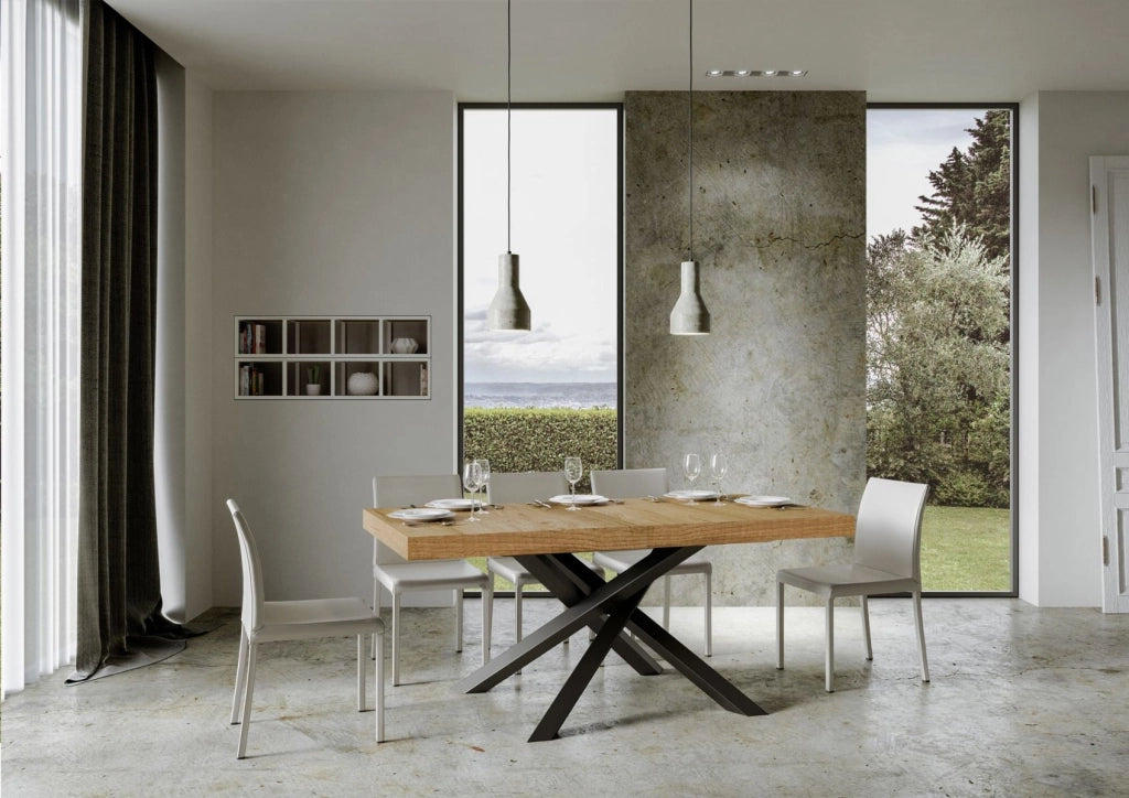 Tavolo Allungabile 160-264x90x77 cm Volantis Quercia Naturale