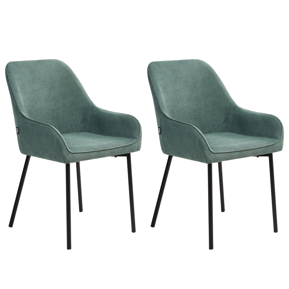 Set di 2 Sedie da Pranzo con Rivestimento in corda Verde chiaro glamour retrò