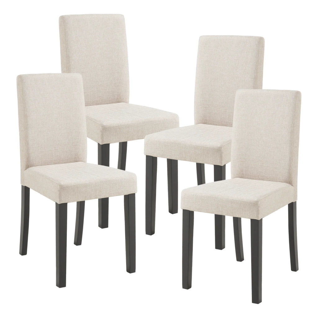 Set di 4 sedie da pranzo 89 x 43 x 54 cm design moderno robuste beige 03_0009828