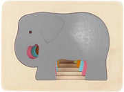 Puzzle a Scatola con Olifant in Legno per Gioco Educativo