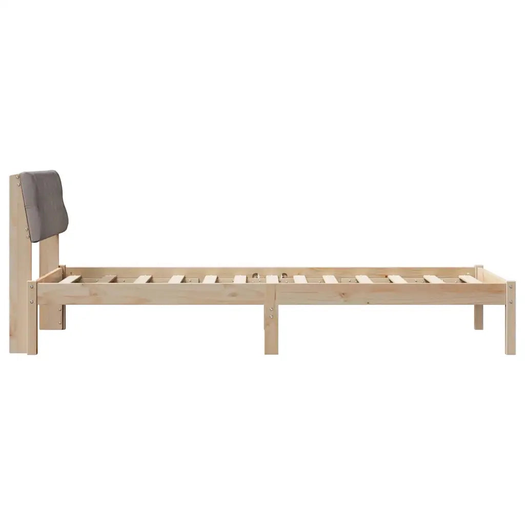 Struttura del Letto con testiera Marrone e taupe 90 x 190 cm 878647