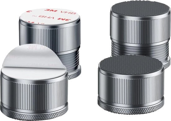 Verditori per mobili in metallo pesanti 3,8 cm - set di 4 pezzi (grigio) con viti con vite da 2,3-4,3 cm - sostenimento fino a 2200 kg
