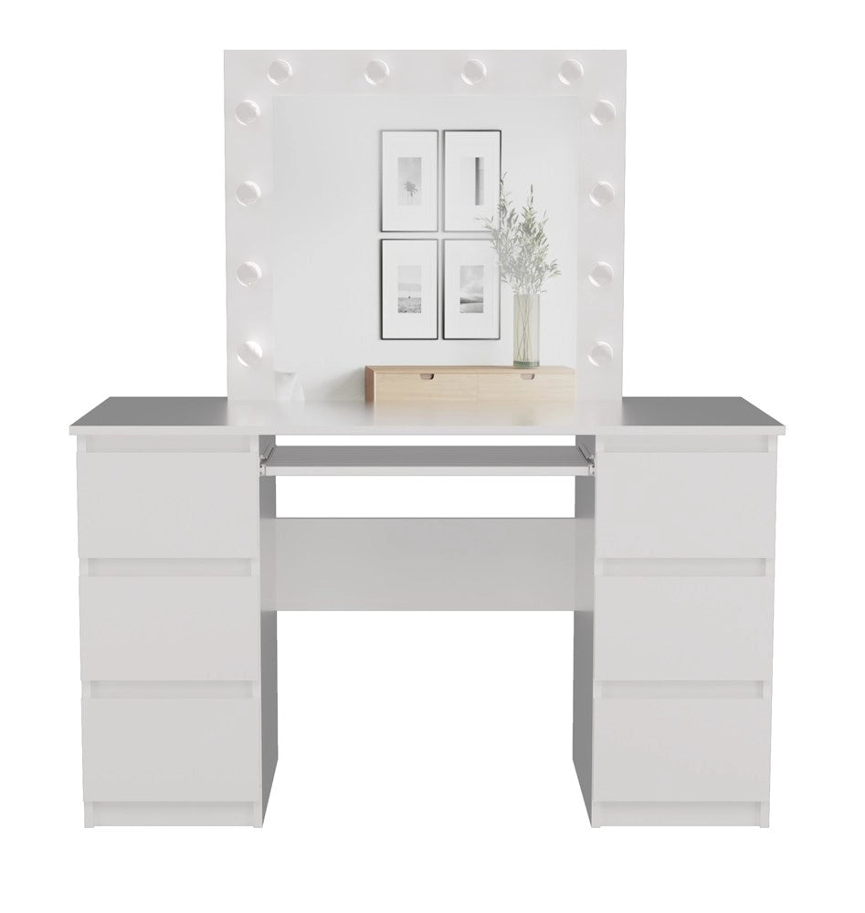 Set toeletta KUBA + specchio MARINA bianco