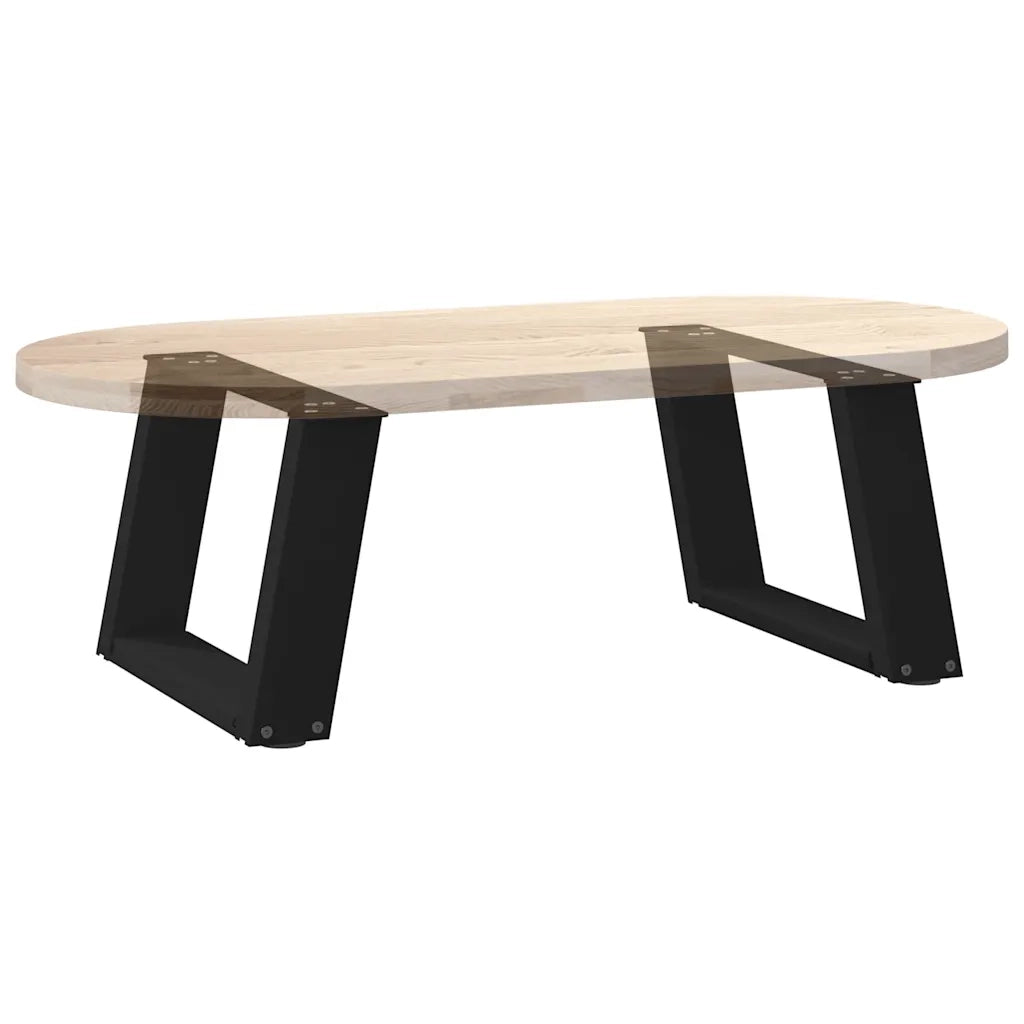 Gambe per Tavolino da Caffè a Forma di U 2 pz Nere 40x(30-31) cm Acciaio 4012740
