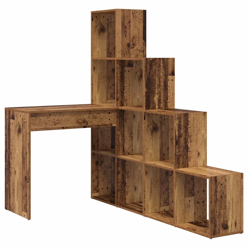 vidaXL Scrivania ad angolo Legno vecchio 101,5 x 149,5 x 149,5 cm