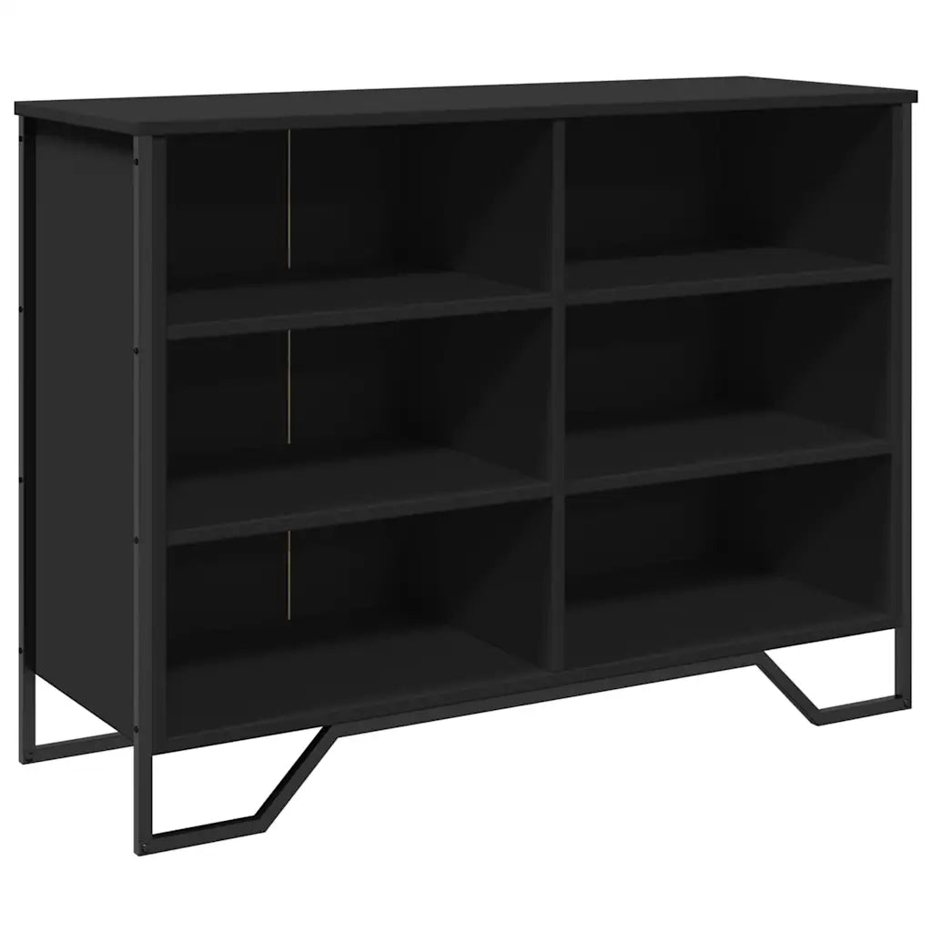 Credenza | Madia | Buffet da pranzo | Armadio da pranzo Nera 101x35,5x74,5 cm in Legno Multistrato