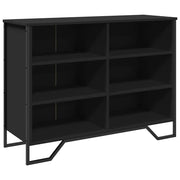Credenza | Madia | Buffet da pranzo | Armadio da pranzo Nera 101x35,5x74,5 cm in Legno Multistrato