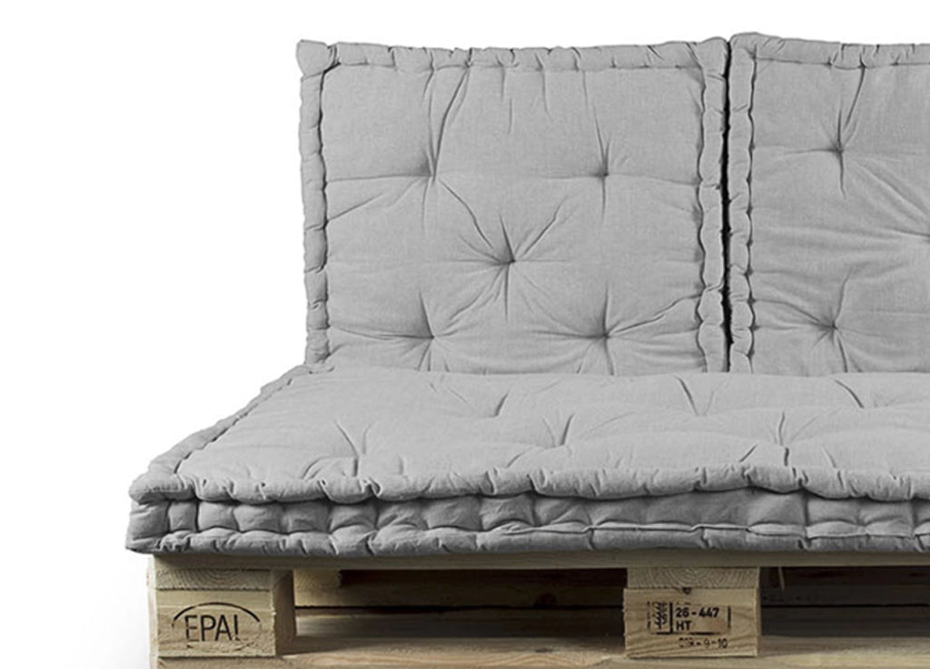Cuscino Mattonella Per Seduta-Schienale Divani Pallet Cuscino Per Bancale - 60x60 - Grigio