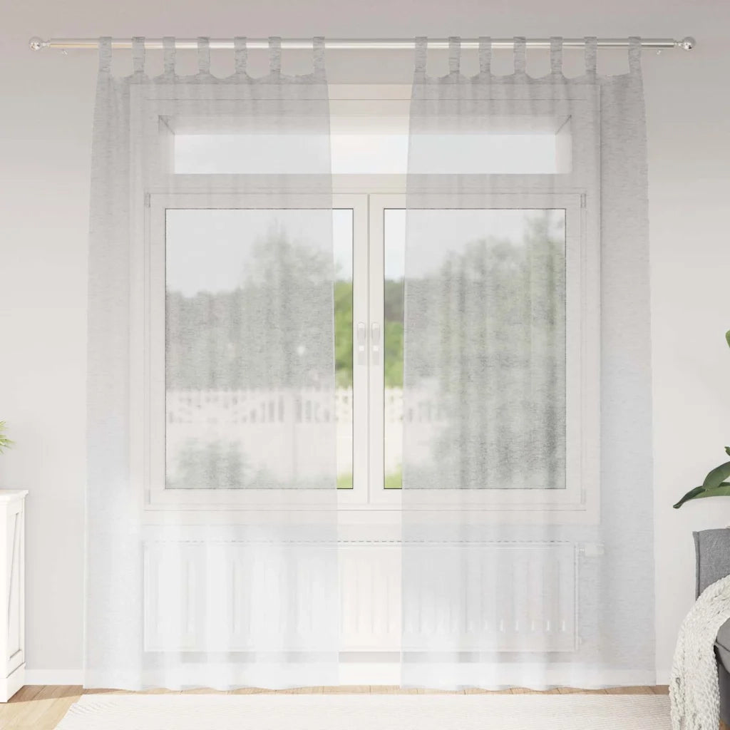 Tenda in Velo 2 pcs Grigio chiaro 245 x 140 cm Poliestere 4108050